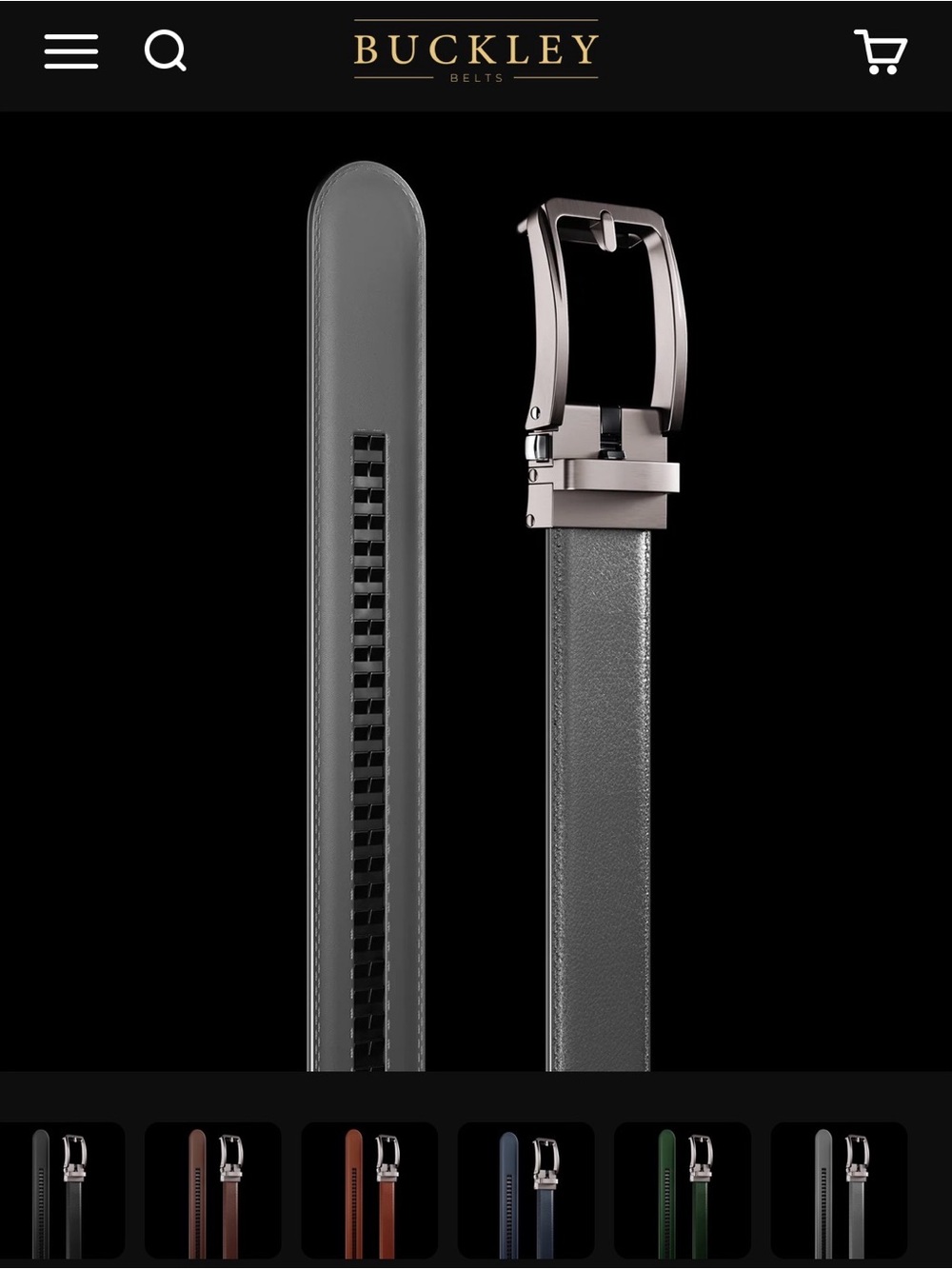 Buckley Interchangeable Belt Set -/Black/Gray / Brown - Picture 5 of 6